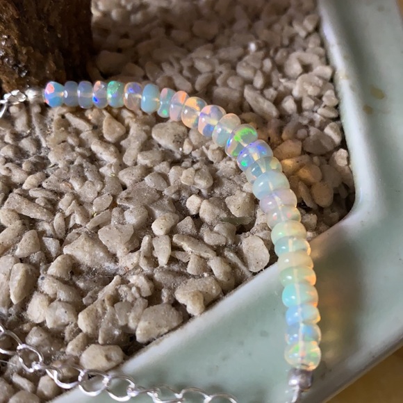 Vintage 925 Ethiopian opal bracelet - Picture 5 of 6